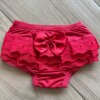 fernandaramosstore com br Calcinha Infantil Feminina Detalhe em Laise e Laço Vermelha2