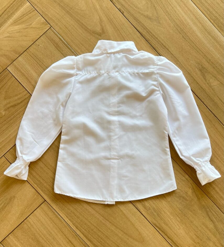 fernandaramoskids com br Camisa Manga Longa Infantil Feminina com Botões Branca2