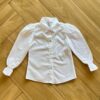 Camisa Manga Longa Infantil Feminina com Botões Branca Fernanda Ramos Kids