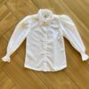 Camisa Manga Longa Infantil Feminina Lastex no Punho Branca Fernanda Ramos Kids