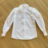 fernandaramoskids com br Camisa Manga Longa Infantil Feminina Lastex no Punho Branca2