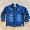 Camisa Polo Infantil Masculina Jeans Manga Longa com Bolso Fernanda Ramos Kids