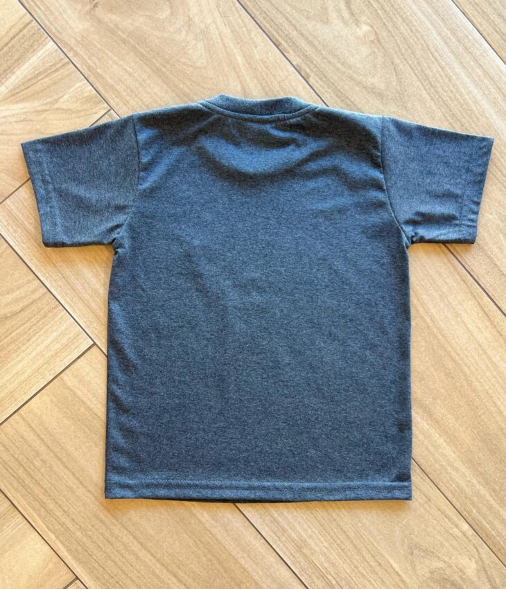 Camiseta Infantil Masculina Manga Curta Básica Cinza Escuro Fernanda Ramos Kids