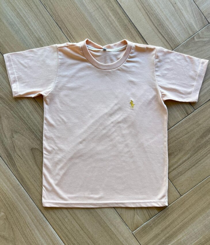 Camiseta Infantil Masculina Manga Curta Básica Nude Fernanda Ramos Kids