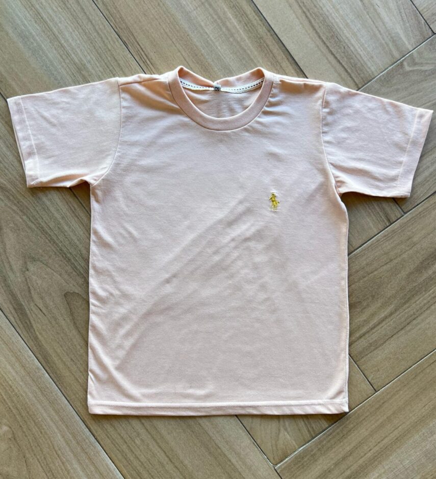 Camiseta Infantil Masculina Manga Curta Básica Nude Fernanda Ramos Kids
