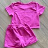 Conjunto Infantil Feminino Blusa e Short HerHis Stitch Pink Fernanda Ramos Kids