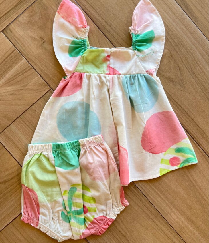fernandaramoskids com br Conjunto Infantil Feminino Blusa Manga Curta e Calcinha Estampada2