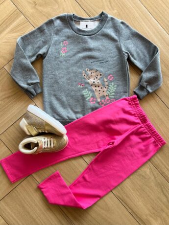 Conjunto Infantil Feminino Blusa Manga Longa Acampamento e Calça Fernanda Ramos Kids