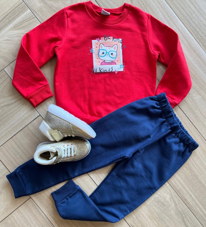 Conjunto Infantil Feminino Blusa Manga Longa All Kinds e Calça Fernanda Ramos Kids