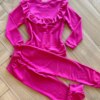 Conjunto Infantil Feminino Blusa Manga Longa com Babado e Calça Fernanda Ramos Kids