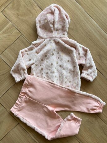 Conjunto Infantil Feminino Blusa Manga Longa Estrelas e Calça Rosa Fernanda Ramos Kids