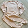 Conjunto Infantil Feminino Blusa Manga Longa Love e Calça Bege Fernanda Ramos Kids
