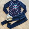 Conjunto Infantil Feminino Blusa Manga Longa Love e Calça Preta Fernanda Ramos Kids