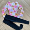 Conjunto Infantil Feminino Blusa Manga Longa Okay e Calça Preta Fernanda Ramos Kids