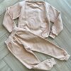Conjunto Infantil Feminino Blusa Manga Longa Pelinhos e Calça Caqui Fernanda Ramos Kids