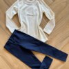 Conjunto Infantil Feminino Blusa Manga Longa Travel e Calça Azul Fernanda Ramos Kids