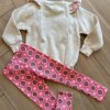Conjunto Infantil Feminino Blusão Manga Longa Good Vibes e Legging Fernanda Ramos Kids