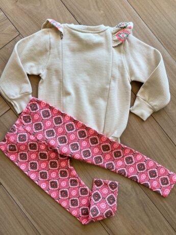 Conjunto Infantil Feminino Blusão Manga Longa Good Vibes e Legging Fernanda Ramos Kids