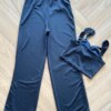 fernandaramoskids com br Conjunto Infantil Feminino Cropped Alça e Calça Wide Leg Preto 2