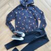 Conjunto Infantil Feminino Flanelado Jaqueta Abstrata e Calça Preta Fernanda Ramos Kids
