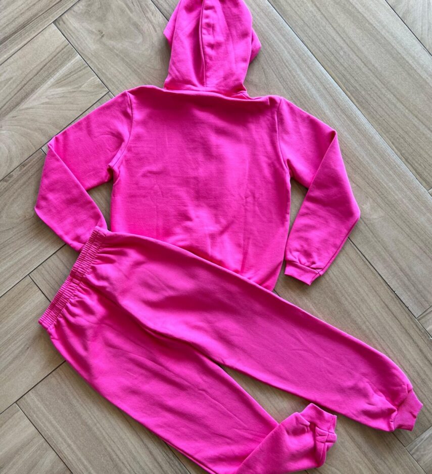 Conjunto Infantil Feminino Jaqueta Better Together e Calça Rosa Fernanda Ramos Kids