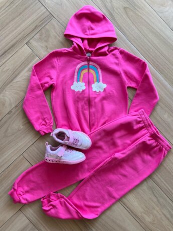 Conjunto Infantil Feminino Jaqueta Better Together e Calça Rosa Fernanda Ramos Kids