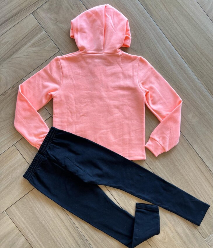 Conjunto Infantil Feminino Jaqueta Let's Do It e Calça Preta Fernanda Ramos Kids