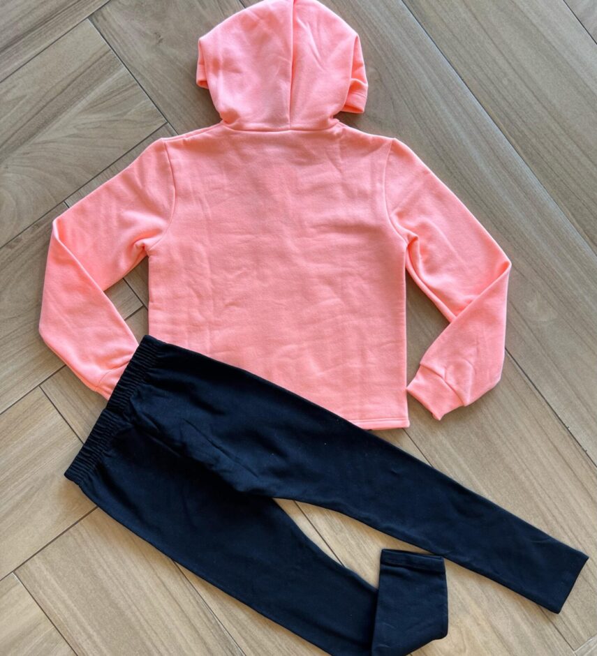 Conjunto Infantil Feminino Jaqueta Let's Do It e Calça Preta Fernanda Ramos Kids