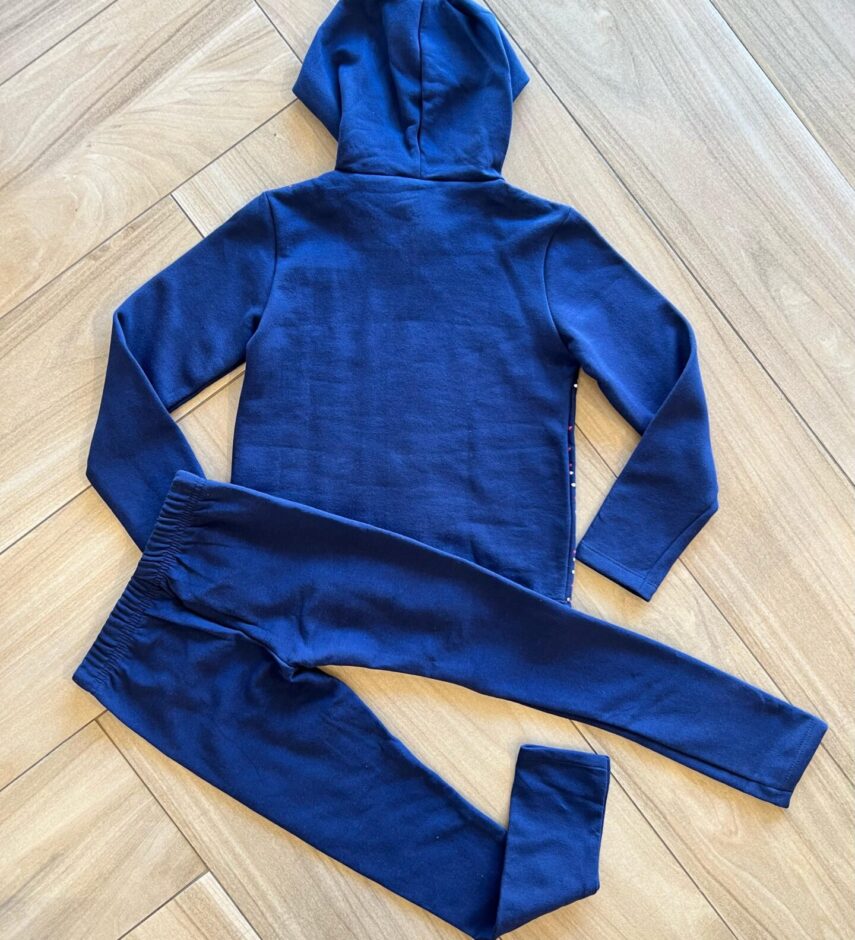 Conjunto Infantil Feminino Jaqueta Some Love e Calça Azul Marinho Fernanda Ramos Kids