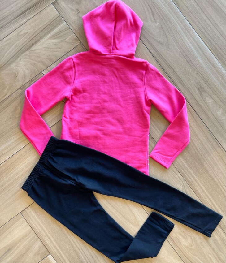 Conjunto Infantil Feminino Jaqueta Some Love e Calça Preta Fernanda Ramos Kids