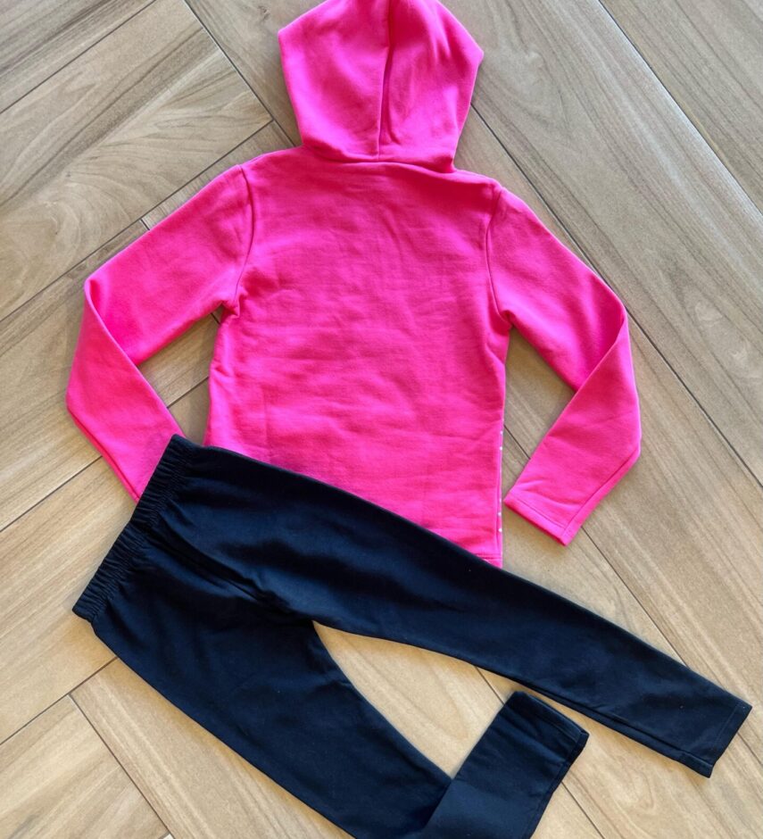 Conjunto Infantil Feminino Jaqueta Some Love e Calça Preta Fernanda Ramos Kids