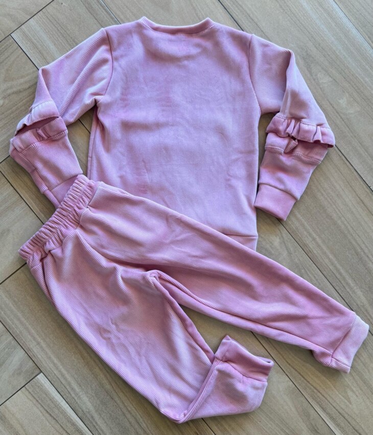 Conjunto Infantil Feminino Moletom Blusa Manga Longa e Calça Fernanda Ramos Kids