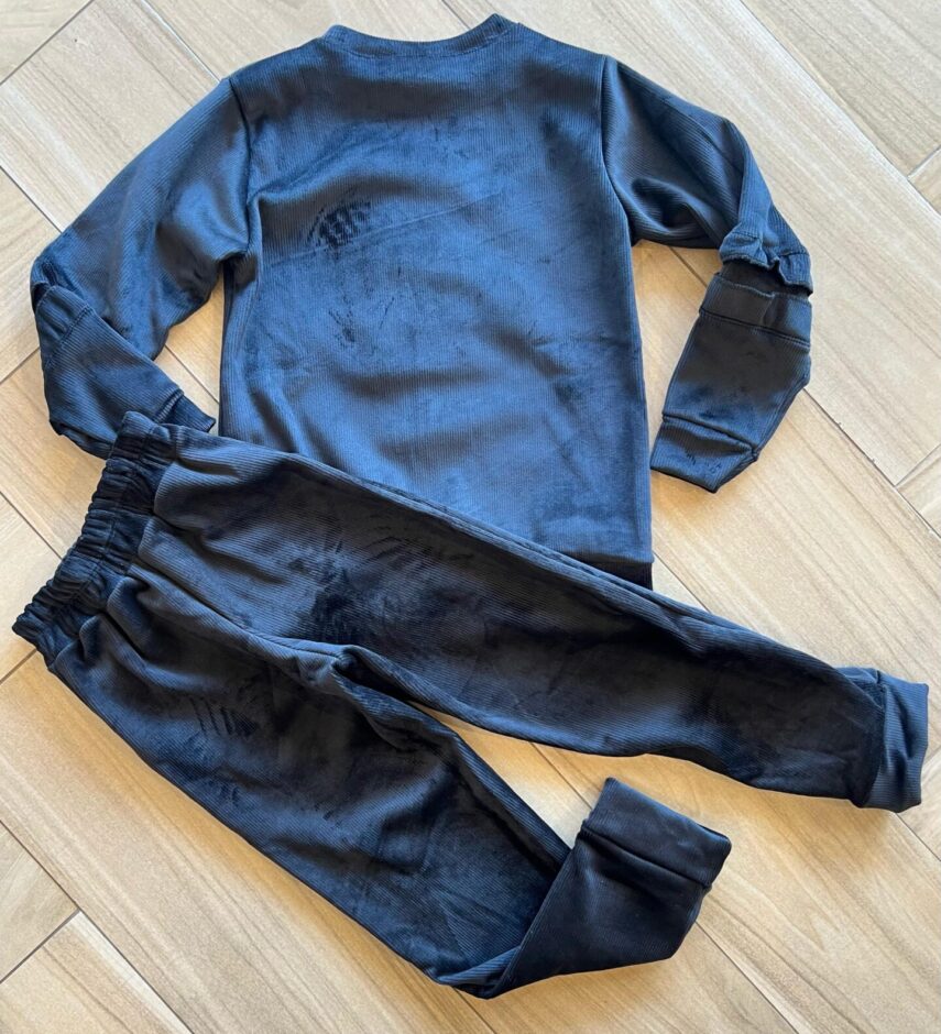 Conjunto Infantil Feminino Moletom Blusa Manga Longa e Calça Preta Fernanda Ramos Kids