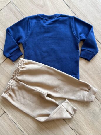 Conjunto Infantil Masculino Blusa Manga Longa Azul e Calça Jogger Fernanda Ramos Kids