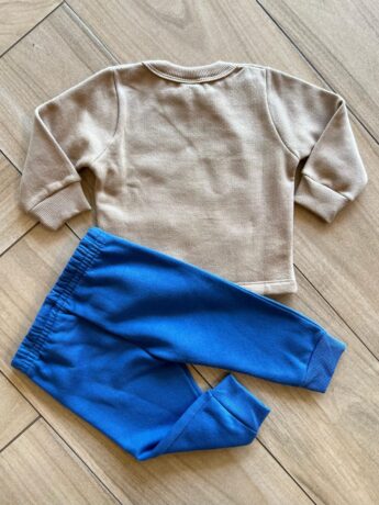 Conjunto Infantil Masculino Blusa Manga Longa Caqui e Calça Jogger Fernanda Ramos Kids