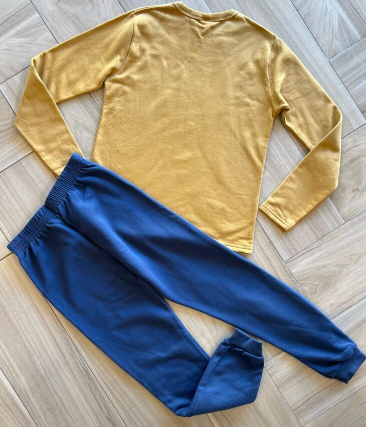 Conjunto Infantil Masculino Blusa Manga Longa Choose e Calça Azul Fernanda Ramos Kids