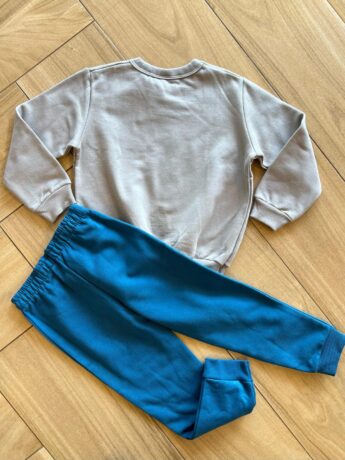 Conjunto Infantil Masculino Blusa Manga Longa Cinza e Calça Fernanda Ramos Kids