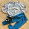 Conjunto Infantil Masculino Blusa Manga Longa Cinza e Calça Fernanda Ramos Kids