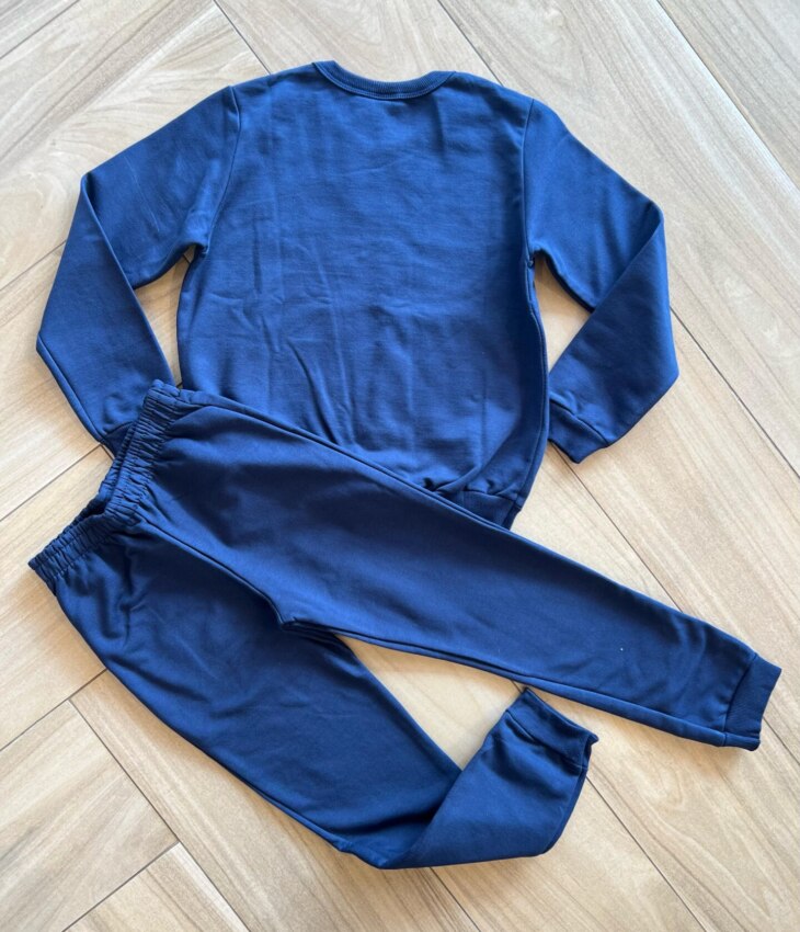 Conjunto Infantil Masculino Blusa Manga Longa Crossing e Calça Azul Fernanda Ramos Kids