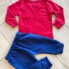 Conjunto Infantil Masculino Blusa Manga Longa e Calça Saruel Azul Fernanda Ramos Kids