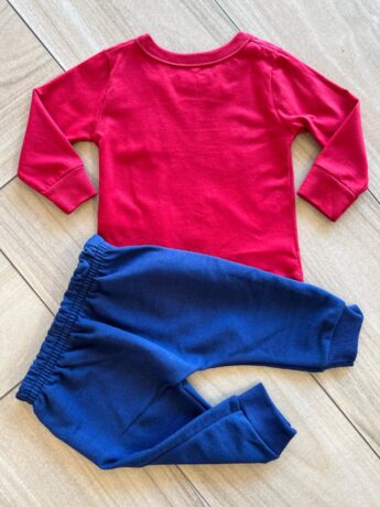 Conjunto Infantil Masculino Blusa Manga Longa e Calça Saruel Azul Fernanda Ramos Kids