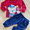 Conjunto Infantil Masculino Blusa Manga Longa e Calça Saruel Azul Fernanda Ramos Kids