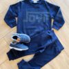Conjunto Infantil Masculino Blusa Manga Longa Every Day e Calça Azul Fernanda Ramos Kids