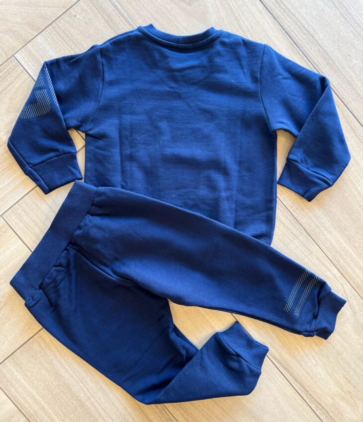 Conjunto Infantil Masculino Blusa Manga Longa Every Day e Calça Azul Fernanda Ramos Kids