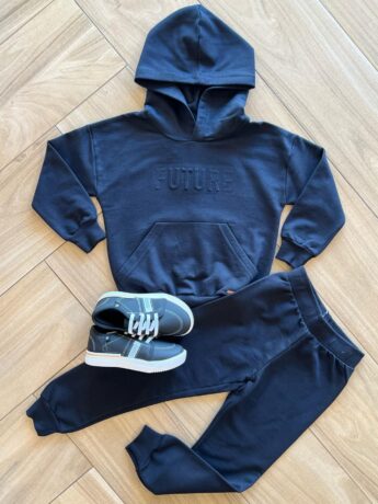Conjunto Infantil Masculino Blusa Manga Longa Future e Calça Preta Fernanda Ramos Kids