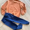 Conjunto Infantil Masculino Blusa Manga Longa Repeat e Calça Azul Fernanda Ramos Kids