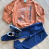 Conjunto Infantil Masculino Blusa Manga Longa Repeat e Calça Azul Fernanda Ramos Kids