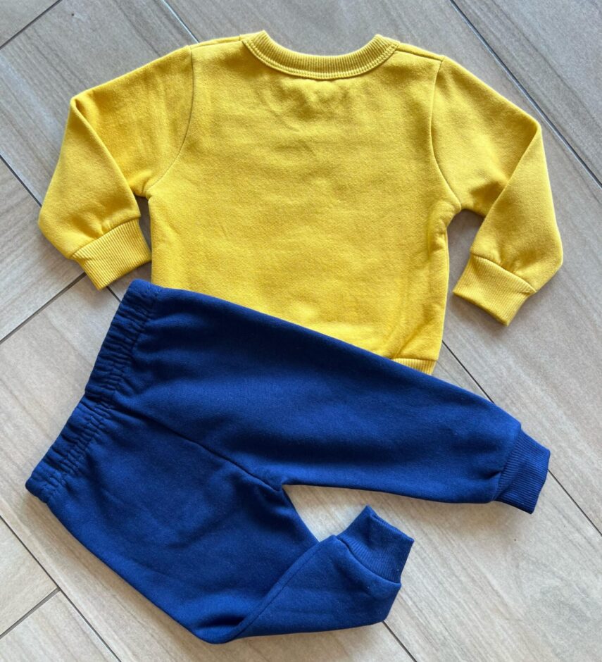 Conjunto Infantil Masculino Blusa Manga Longa Ursinhos e Calça Azul Fernanda Ramos Kids