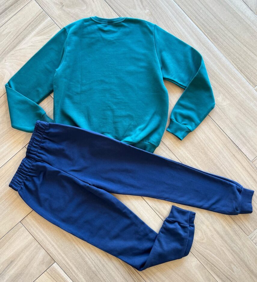Conjunto Infantil Masculino Blusão California e Calça Azul Marinho Fernanda Ramos Kids