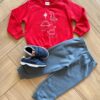 Conjunto Infantil Masculino Blusão Dinossauros e Calça Azul Fernanda Ramos Kids